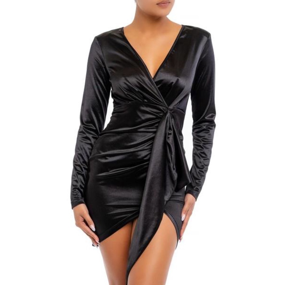 All eyes on me satin mini dress